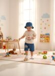 Tiger League Beige T-Shirt with Jeans Short & Cap