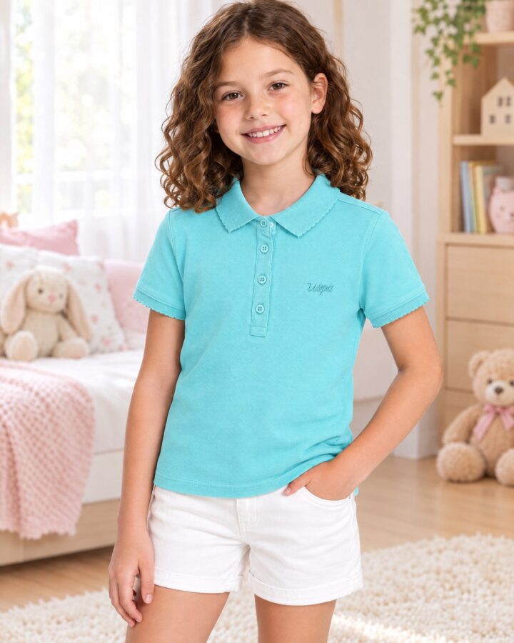U.S. Polo Assn. Girls' Polo-Neck T-Shirt